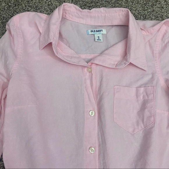 NWOT Old Navy Pink Boyfriend Fit Button Down Shirt - Picture 7 of 12